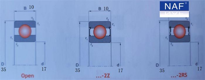 NAF deep groove ball bearing