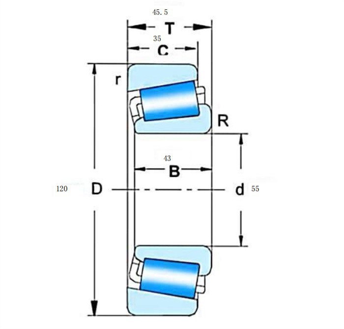 China taper roller bearing 32311